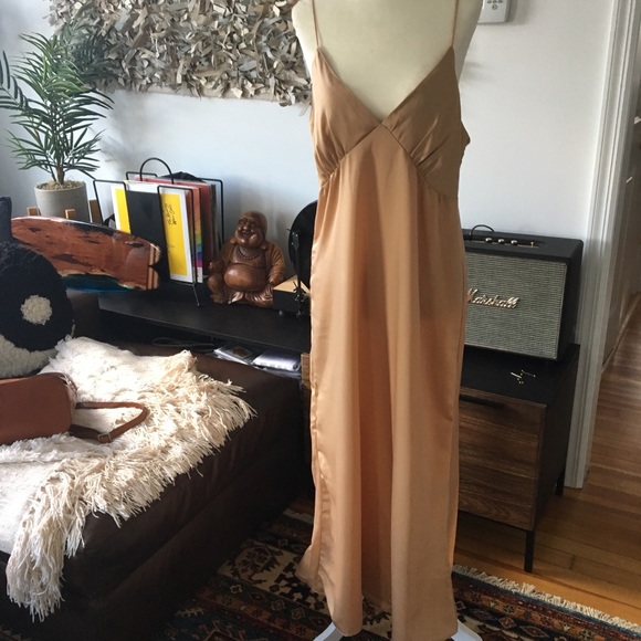 Motel Rocks Dresses & Skirts - Gold/tan motel slip dress